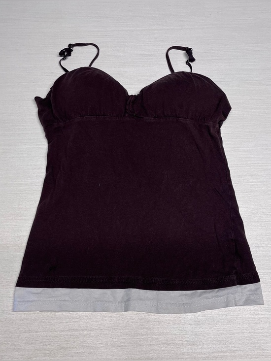 lei Tops - LEI Vintage Y2K Brown Layered Babydoll Tank Top. Med